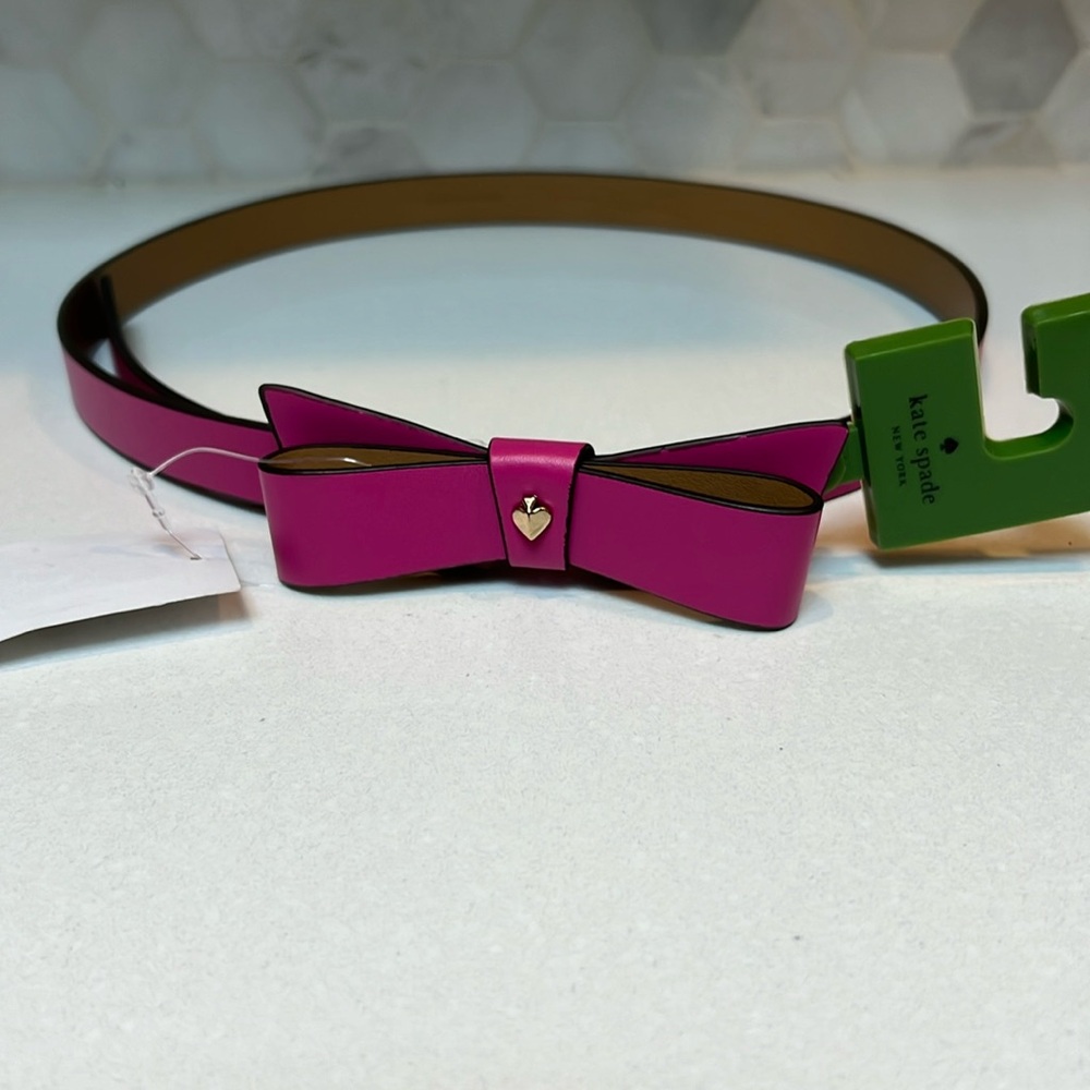 kate spade Pink Bow Leather Belt